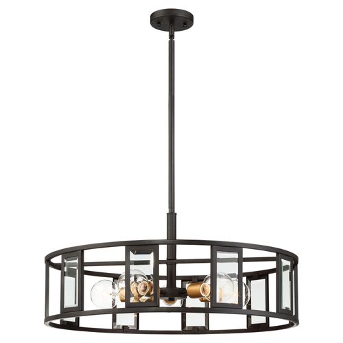 Main product image of Payne 5 Light Pendant w/ Clear Beveled Glass
