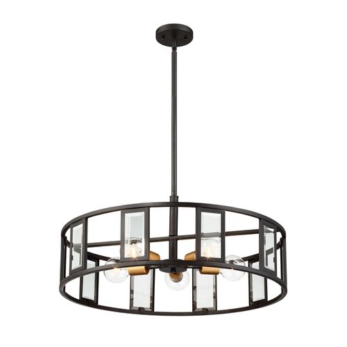 Main product image of Payne 5 Light Pendant w/ Clear Beveled Glass