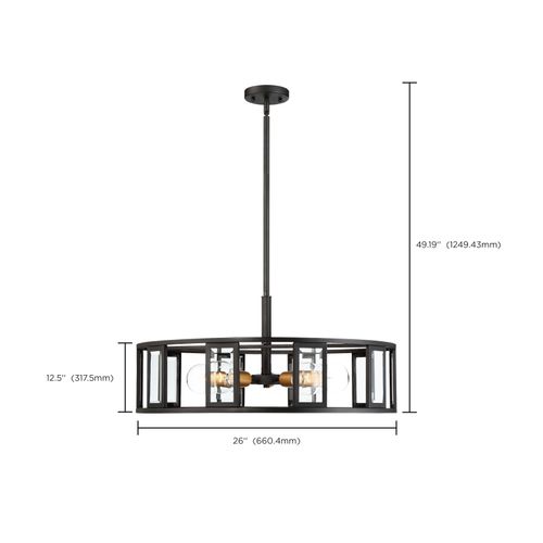 Main product image of Payne 5 Light Pendant w/ Clear Beveled Glass