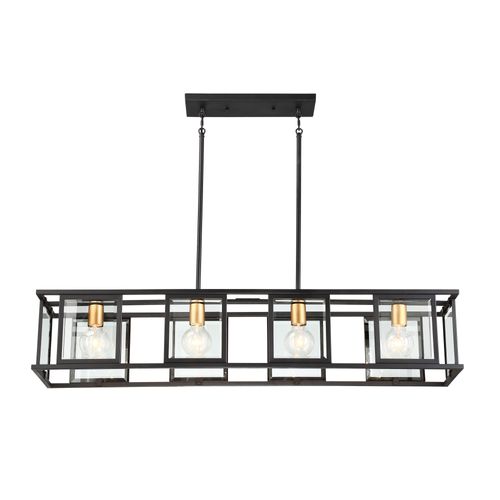 Main product image of Payne 4 Light Island Pendant w/ Clear Beveled Glass