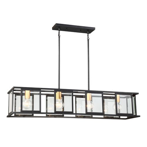 Main product image of Payne 4 Light Island Pendant w/ Clear Beveled Glass