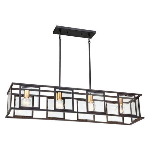 Main product image of Payne 4 Light Island Pendant w/ Clear Beveled Glass