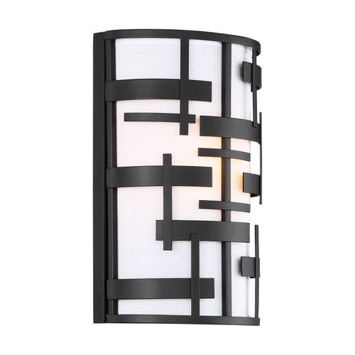 Main product image of Lansing 2 Light Wall Sconce w/ White Fabric Shade