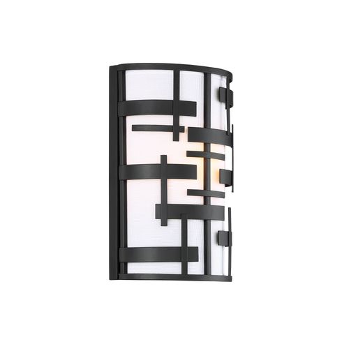Main product image of Lansing 2 Light Wall Sconce w/ White Fabric Shade