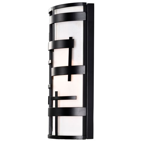 Main product image of Lansing 2 Light Wall Sconce w/ White Fabric Shade