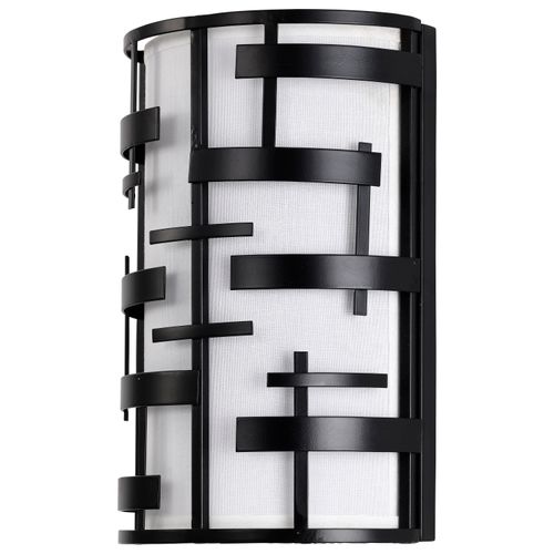 Main product image of Lansing 2 Light Wall Sconce w/ White Fabric Shade