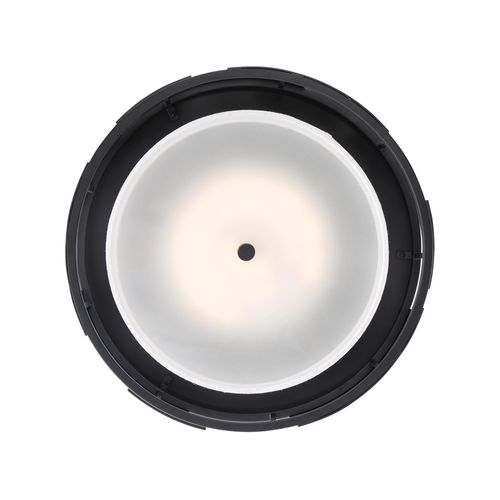 Main product image of Lansing 3 Light Flush w/ White Fabric Shade and Opal Diffuser