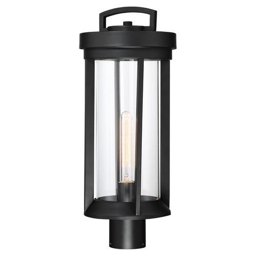 Main product image of Huron 1 Light Post Lantern Aged Bronze Finish w/ Clear Glass