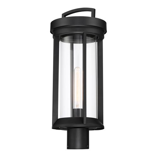 Main product image of Huron 1 Light Post Lantern Aged Bronze Finish w/ Clear Glass
