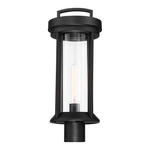 Main product image of Huron 1 Light Post Lantern Aged Bronze Finish w/ Clear Glass