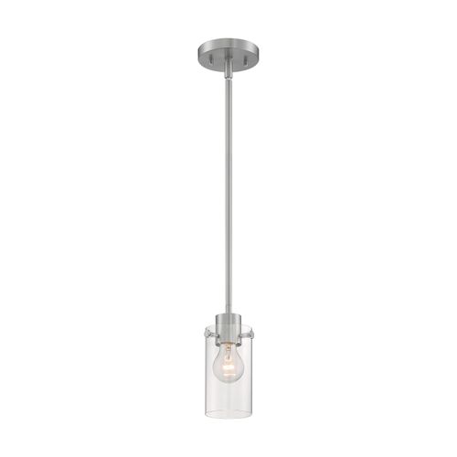 Main product image of Sommerset 1 Light Mini Pendant Fixture Brushed Nickel Finish w/ Clear Glass