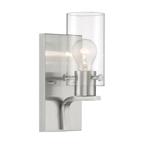 Main product image of Sommerset 1 Light Vanity Fixture Brushed Nickel Finish w/ Clear Glass