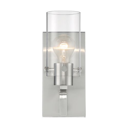 Main product image of Sommerset 1 Light Vanity Fixture Brushed Nickel Finish w/ Clear Glass