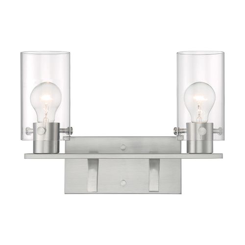 Main product image of Sommerset 2 Light Vanity Fixture Brushed Nickel Finish w/ Clear Glass