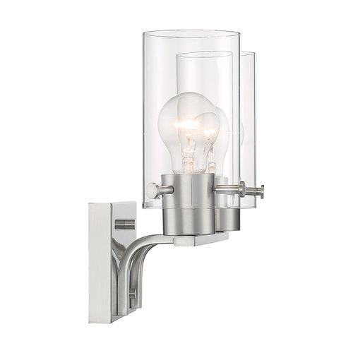 Main product image of Sommerset 2 Light Vanity Fixture Brushed Nickel Finish w/ Clear Glass