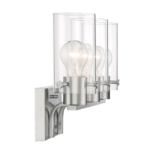 Main product image of Sommerset 3 Light Vanity Fixture Brushed Nickel Finish w/ Clear Glass