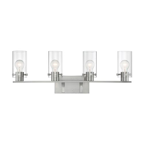 Main product image of Sommerset 4 Light Vanity Fixture Brushed Nickel Finish w/ Clear Glass
