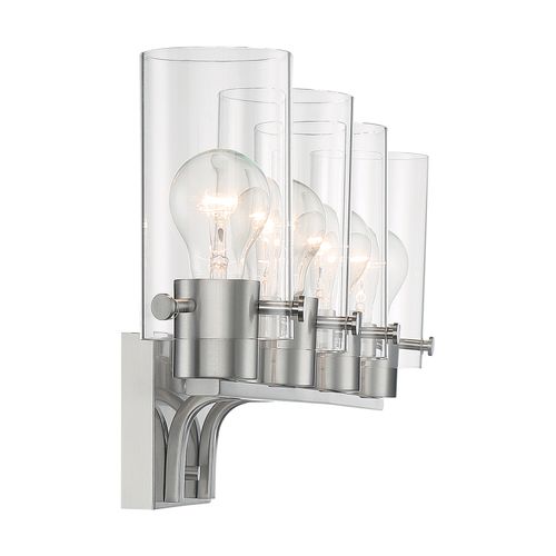 Main product image of Sommerset 4 Light Vanity Fixture Brushed Nickel Finish w/ Clear Glass