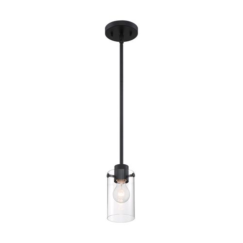 Main product image of Sommerset 1 Light Mini Pendant Fixture Matte Black Finish w/ Clear Glass