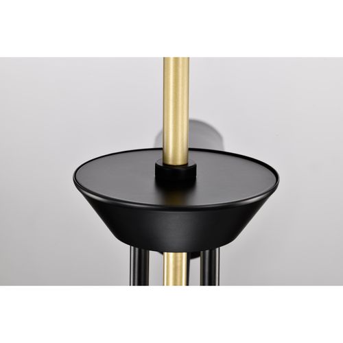 Main product image of Marc 3 Light Dinette Matte Black Finish Gold Accents