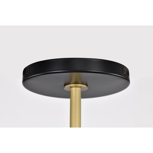 Main product image of Marc 3 Light Dinette Matte Black Finish Gold Accents