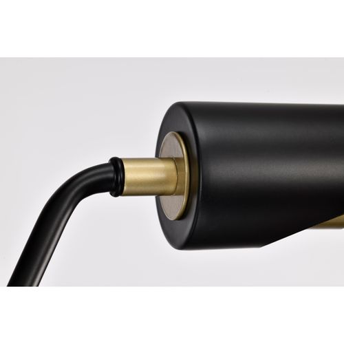 Main product image of Marc 3 Light Dinette Matte Black Finish Gold Accents