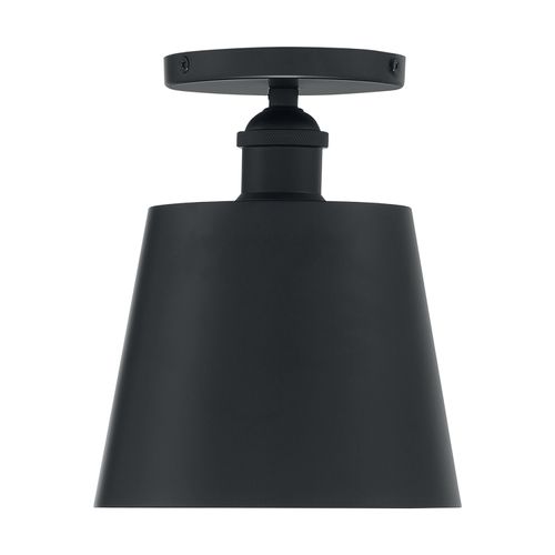 Main product image of Motif 1 Light 7" Semi-Flush Black w/ Gold Accent