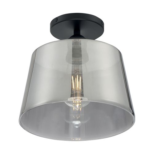 Main product image of Motif 1 Light 10" Semi-Flush Black w/ Smoked Glass
