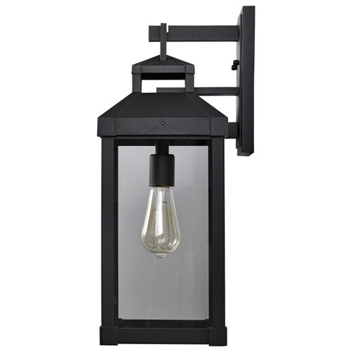 Main product image of Corning 1 Light Large Wall Lantern Matte Black w/ Clear Glass