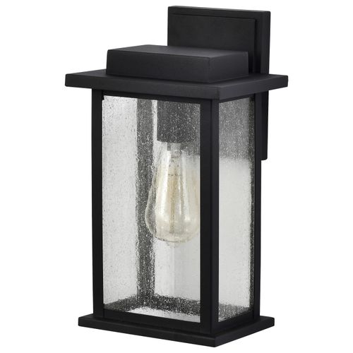 Main product image of Sullivan 1 Light Medium Wall Lantern Matte Black w/ Clear Seeded Glass