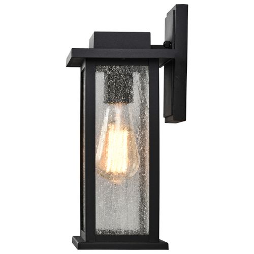 Main product image of Sullivan 1 Light Medium Wall Lantern Matte Black w/ Clear Seeded Glass