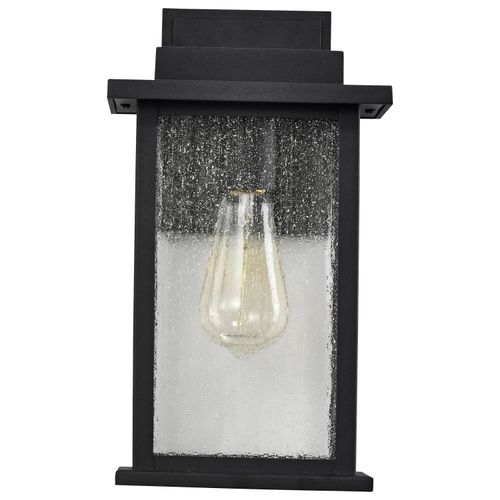 Main product image of Sullivan 1 Light Medium Wall Lantern Matte Black w/ Clear Seeded Glass