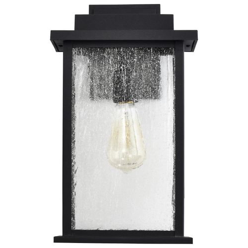 Main product image of Sullivan 1 Light Large Wall Lantern Matte Black w/ Clear Seeded Glass