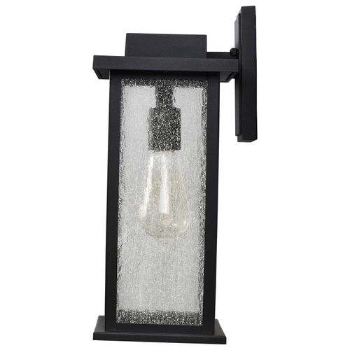 Main product image of Sullivan 1 Light Large Wall Lantern Matte Black w/ Clear Seeded Glass