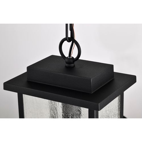 Main product image of Sullivan Collection Outdoor 16 inch Hanging Light Matte Black Finish w/ Clear Seeded Glass