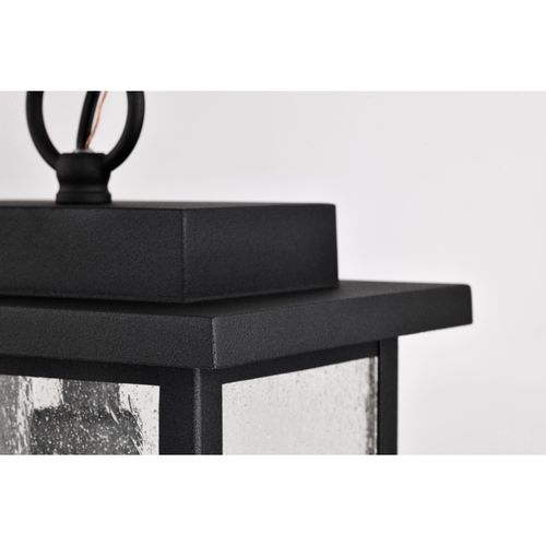 Main product image of Sullivan Collection Outdoor 16 inch Hanging Light Matte Black Finish w/ Clear Seeded Glass