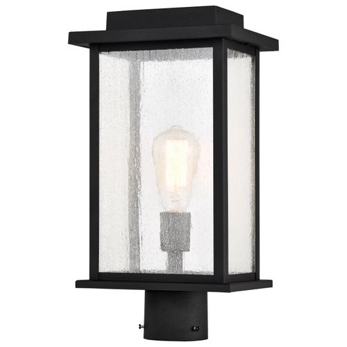 Main product image of Sullivan Collection Outdoor 17 inch Post Light Pole Lantern Matte Black Finish w/ Clear Seeded Glass
