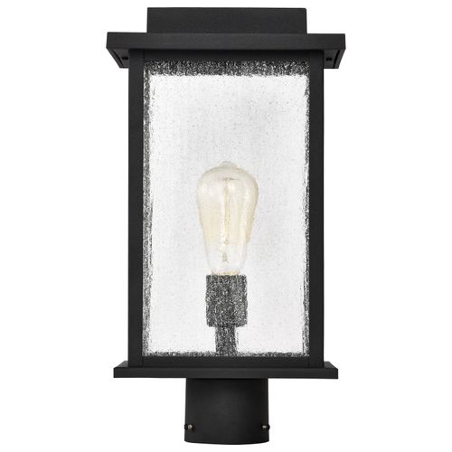Main product image of Sullivan Collection Outdoor 17 inch Post Light Pole Lantern Matte Black Finish w/ Clear Seeded Glass