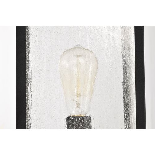 Main product image of Sullivan Collection Outdoor 17 inch Post Light Pole Lantern Matte Black Finish w/ Clear Seeded Glass