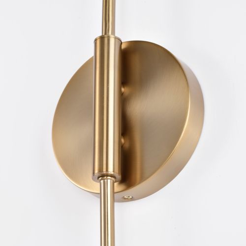 Main product image of Trilby 2 Light Wall Sconce Matte White w/ Burnished Brass