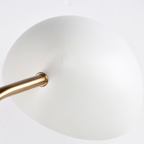 Main product image of Trilby 2 Light Wall Sconce Matte White w/ Burnished Brass