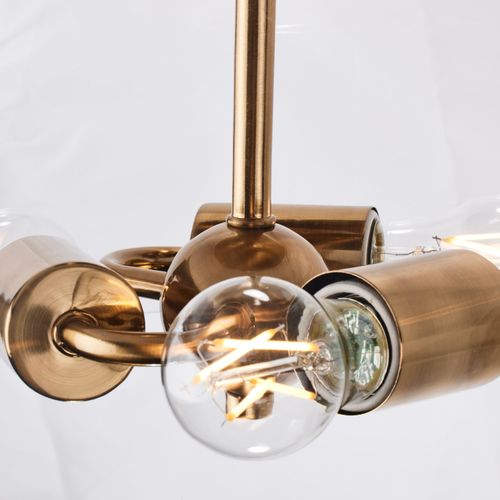 Main product image of Dover 3 Light Small Flush Mount Vintage Brass w/ Clear Glass