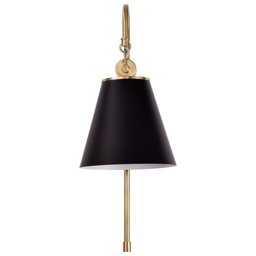 Main product image of Dover 1 Light Wall Sconce Black w/ Vintage Brass