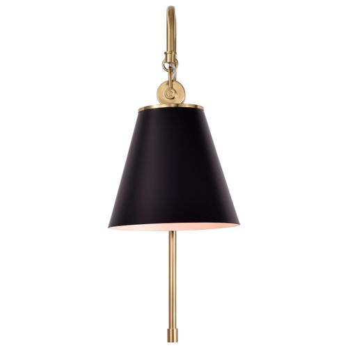 Main product image of Dover 1 Light Wall Sconce Black w/ Vintage Brass