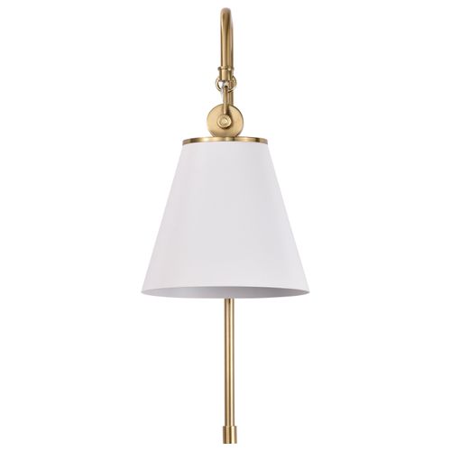 Main product image of Dover 1 Light Wall Sconce White w/ Vintage Brass