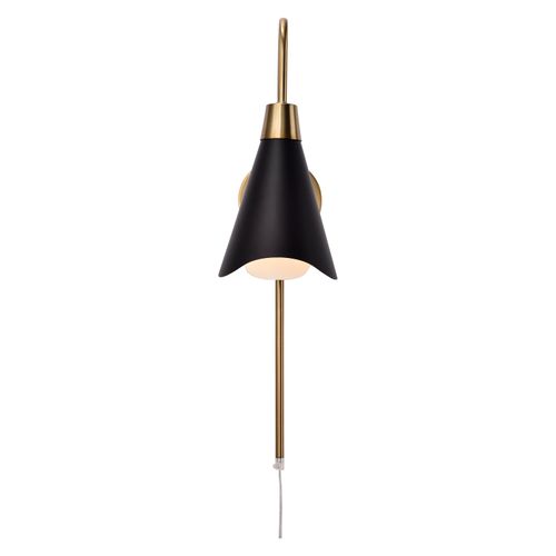 Main product image of Tango 1 Light Wall Sconce Matte Black w/ Burnished Brass