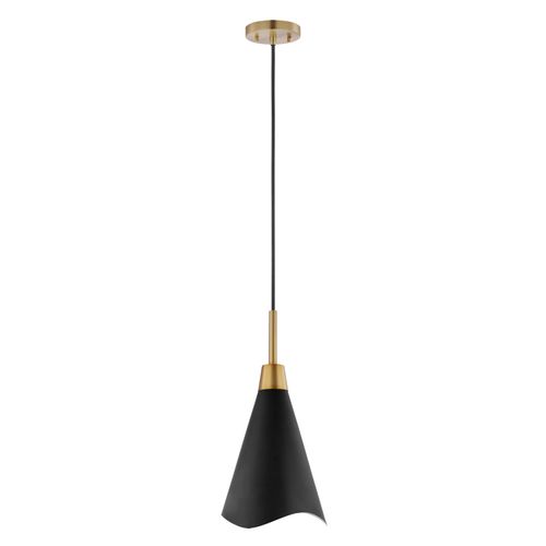 Main product image of Tango 1 Light Large Pendant Matte Black w/ Burnished Brass