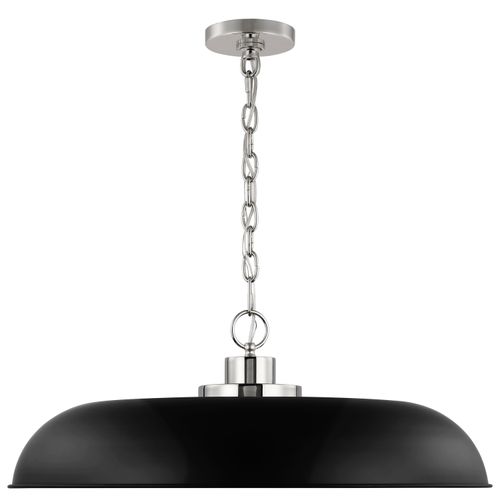 Main product image of Colony 1 Light Large Pendant Matte Black w/ Polished Nickel