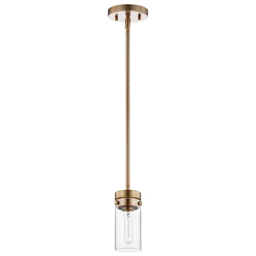 Main product image of Intersection 1 Light Mini Pendant Burnished Brass w/ Clear Glass