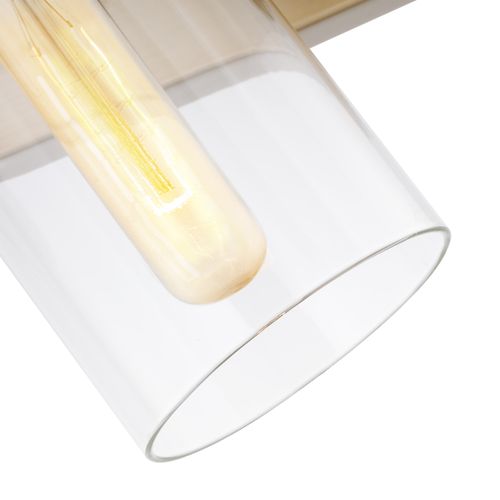 Main product image of Intersection 2 Light Vanity Burnished Brass w/ Clear Glass